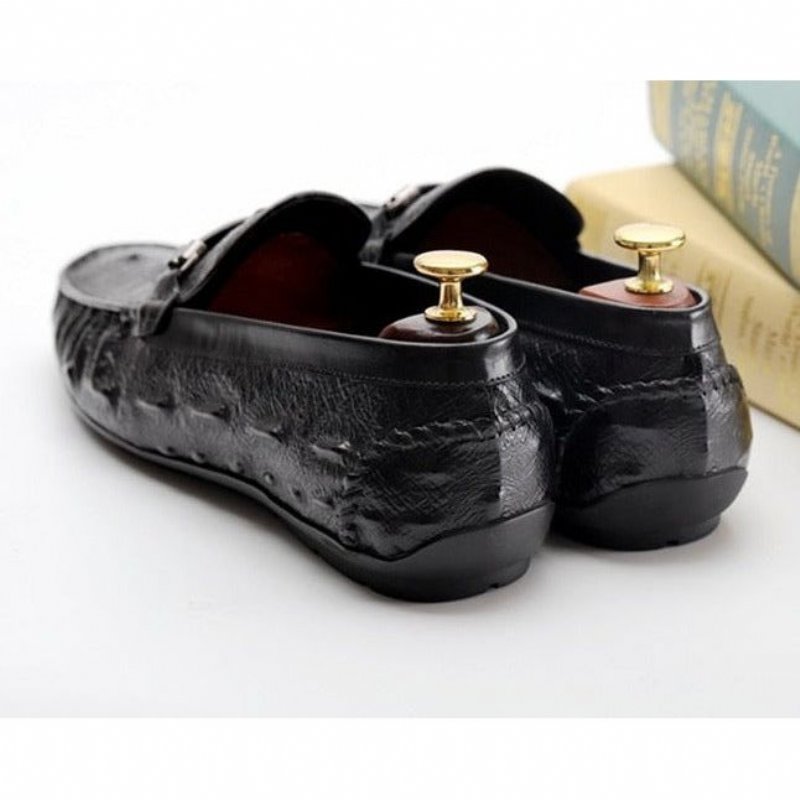 Herenloafers Luxe Croctex Lederen Brogueloafers - Zwart