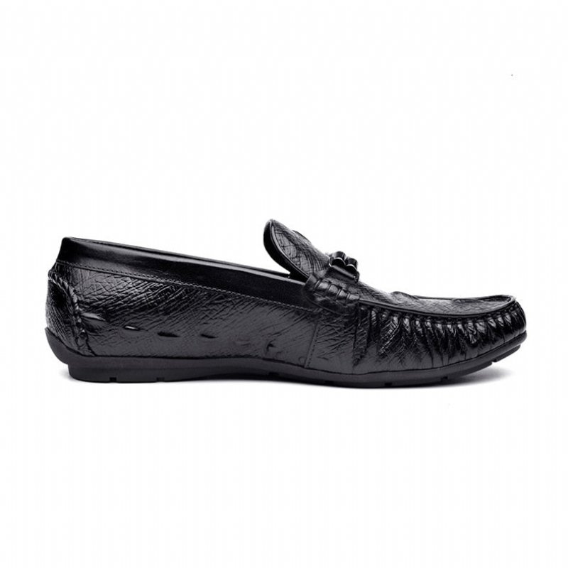 Herenloafers Luxe Croctex Lederen Brogueloafers - Zwart