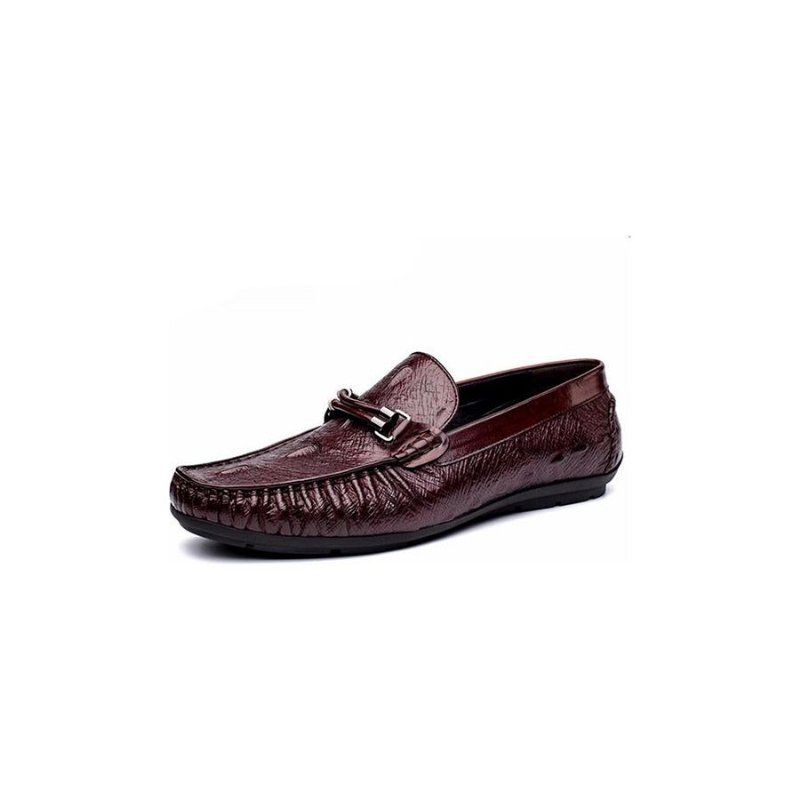 Herenloafers Luxe Croctex Lederen Brogueloafers - Rood