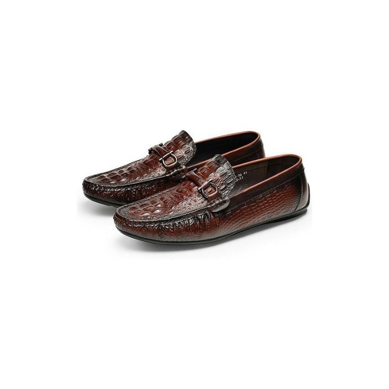 Herenloafers Luxe Croctex Waterdichte Instaploafers - Rood