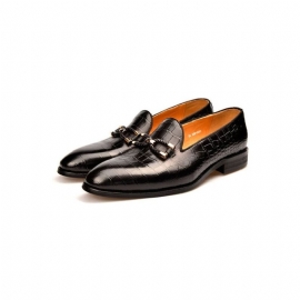 Herenloafers Luxe Krokodillenleer Instapbrogueschoenen