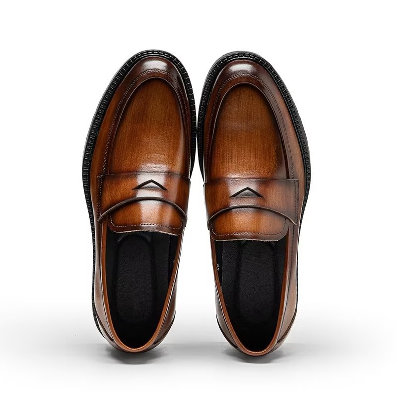 Herenloafers Luxe Leren Chique Instapschoenen - Bruin