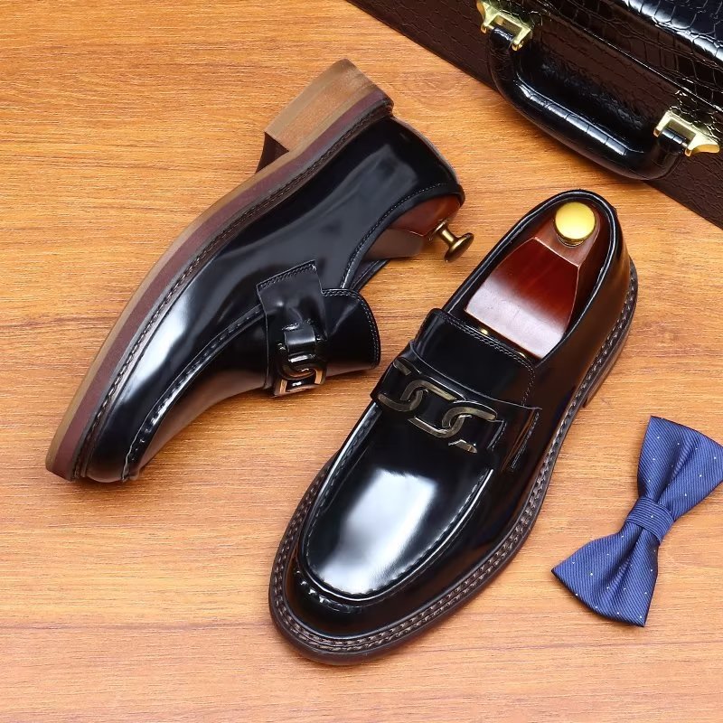 Herenloafers Luxe Leren Instapschoenen - Zwart