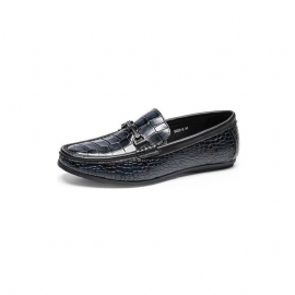 Herenloafers Luxe Leren Penny-loafers Met Alligatorprint