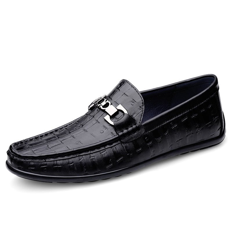 Herenloafers Modieuze Croctex Slip-on Driving Loafers - Zwart