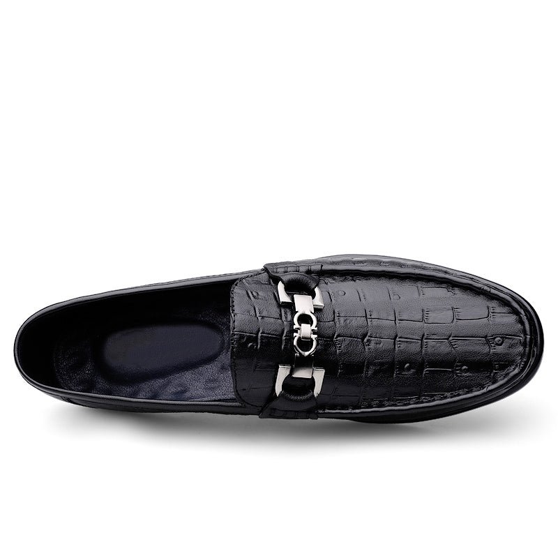 Herenloafers Modieuze Croctex Slip-on Driving Loafers - Zwart