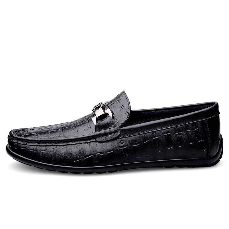 Herenloafers Modieuze Croctex Slip-on Driving Loafers - Zwart