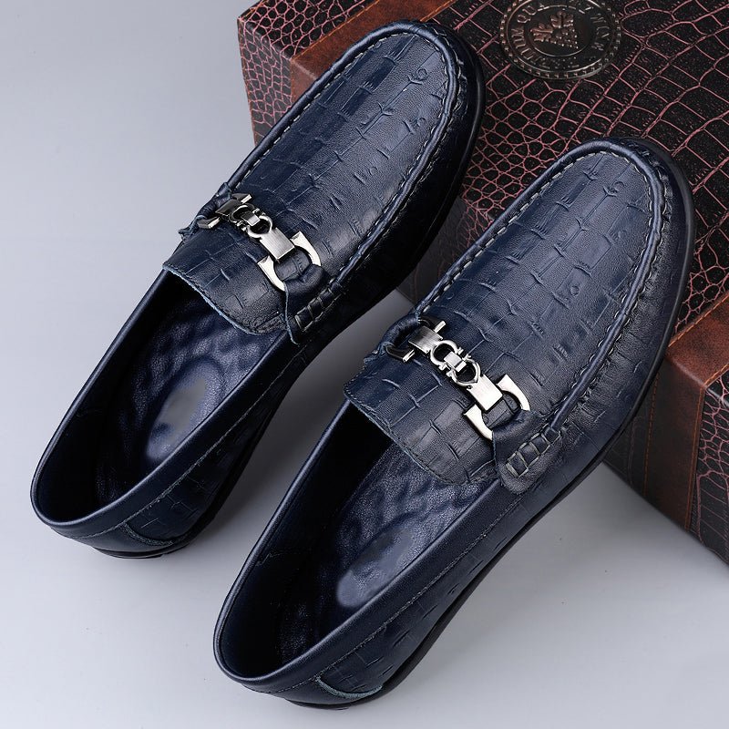 Herenloafers Modieuze Croctex Slip-on Driving Loafers - Blauw