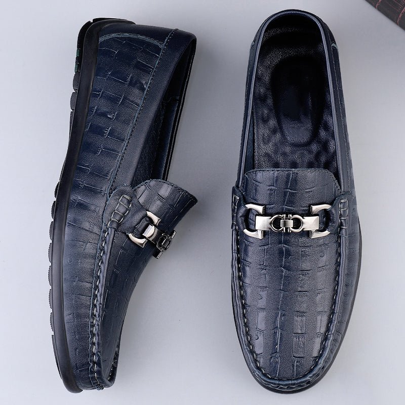 Herenloafers Modieuze Croctex Slip-on Driving Loafers - Blauw