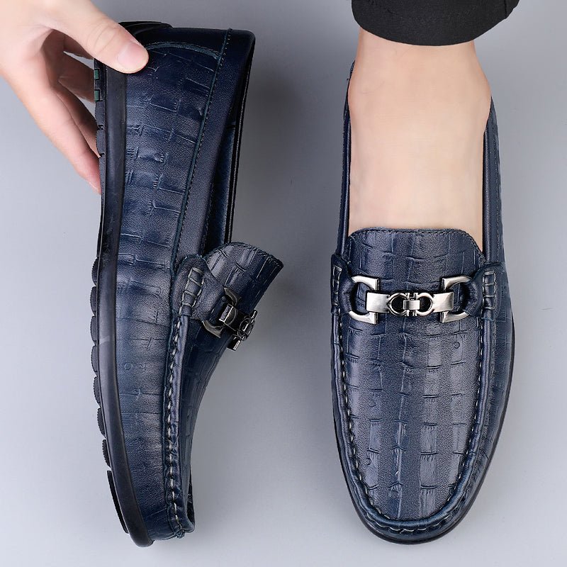 Herenloafers Modieuze Croctex Slip-on Driving Loafers - Blauw