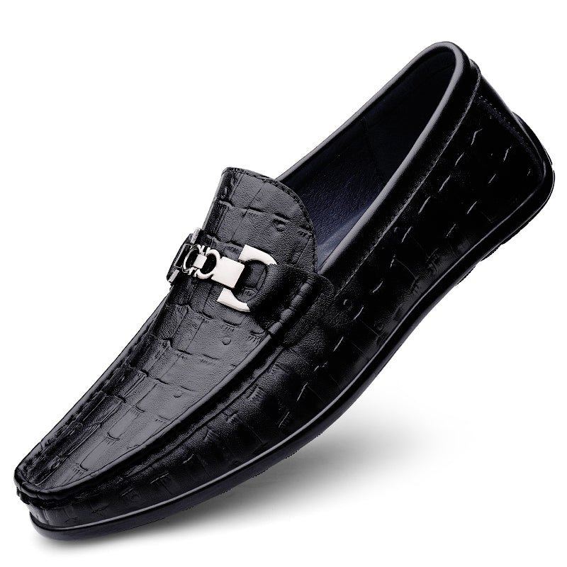 Herenloafers Modieuze Croctex Slip-on Driving Loafers - Zwart