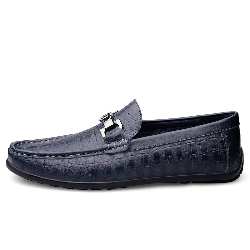 Herenloafers Modieuze Croctex Slip-on Driving Loafers - Blauw