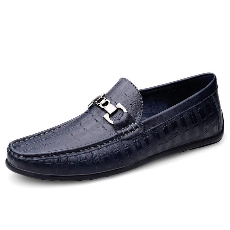 Herenloafers Modieuze Croctex Slip-on Driving Loafers - Blauw