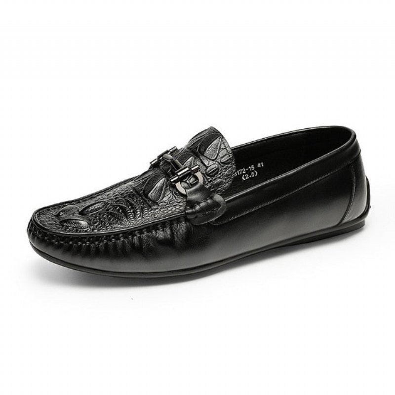 Herenloafers Waterdichte Instappers Leer - Zwart