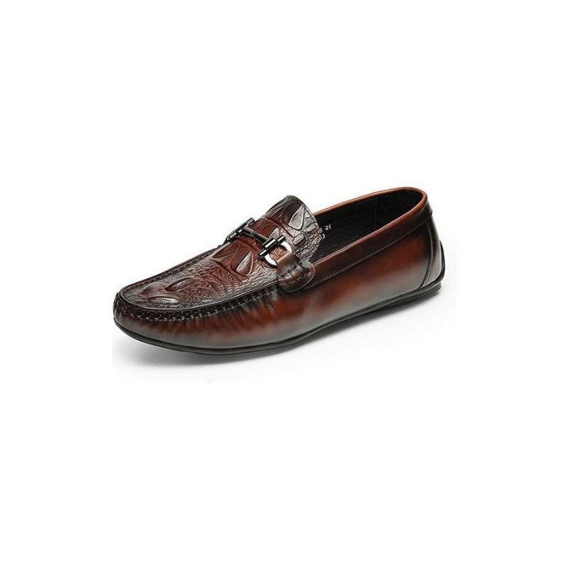 Herenloafers Waterdichte Instappers Leer - Rood