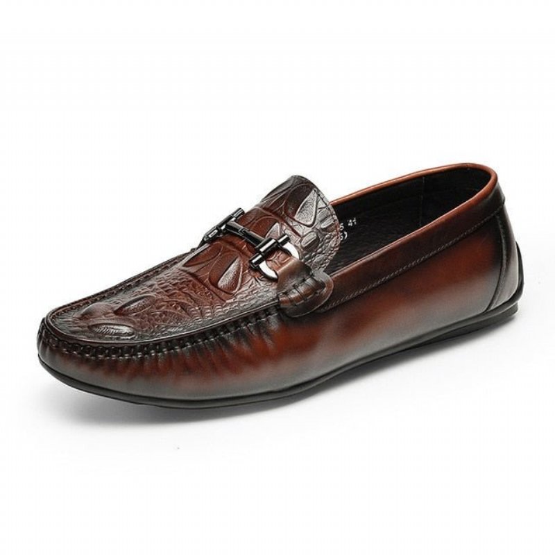 Herenloafers Waterdichte Instappers Leer - Rood