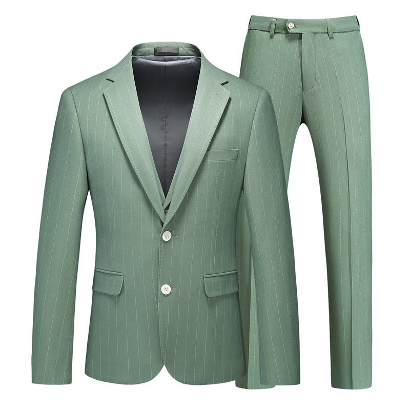 Herenpakken Skinny 3-delig Pak Met Ritssluiting - Groen