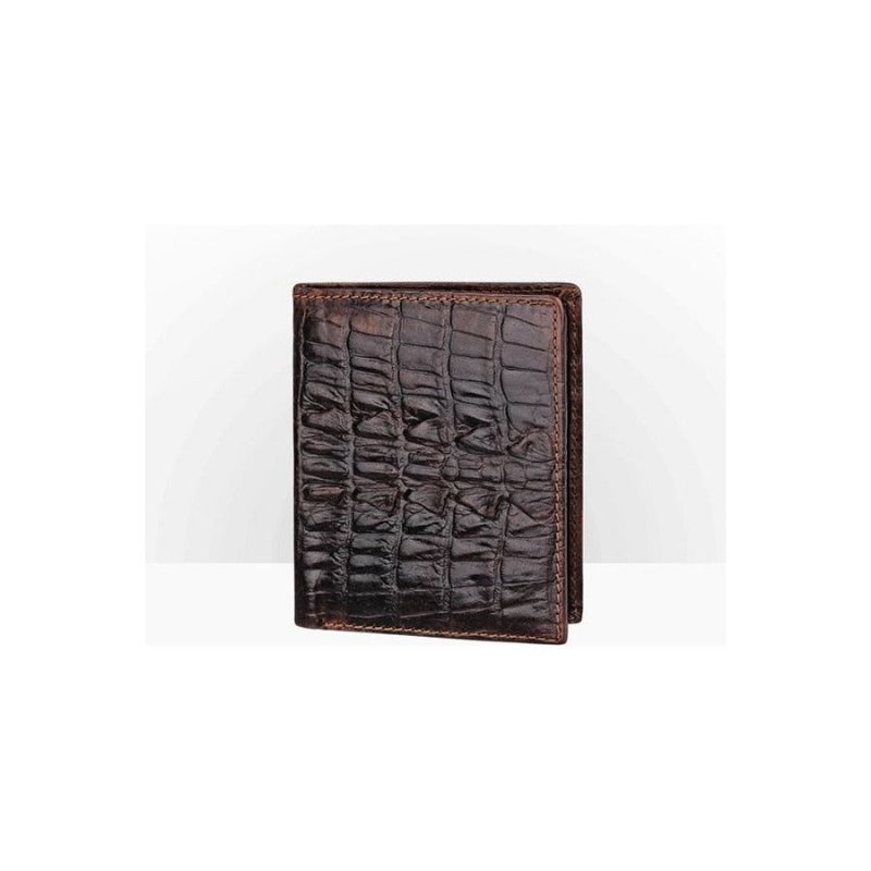 Herenportemonnees Luxe Crocskin Korte Portemonnee