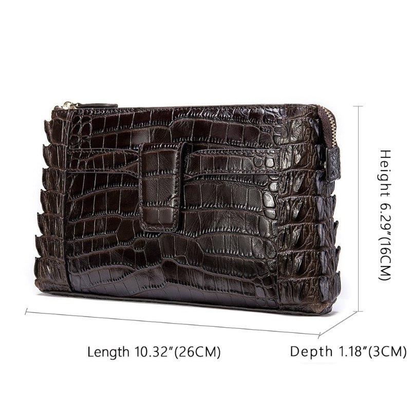 Herenportemonnees Vintage Lederen Clutch Portemonnee - Koffie