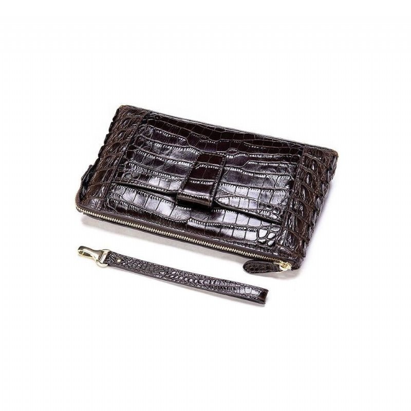 Herenportemonnees Vintage Lederen Clutch Portemonnee - Koffie