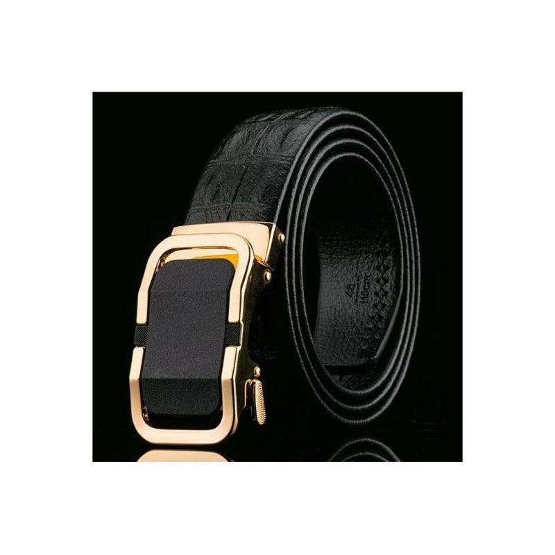 Herenriemen Exotisch Leer Elegante Riem - Goud