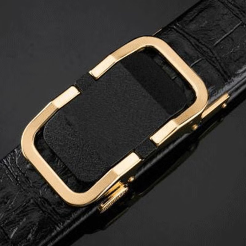 Herenriemen Exotisch Leer Elegante Riem - Goud