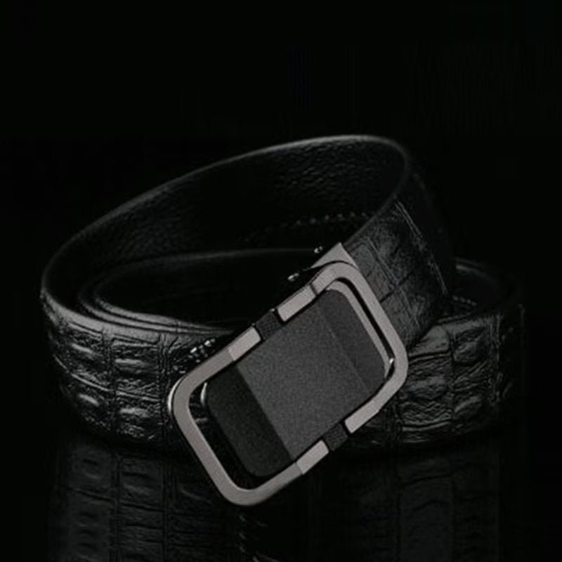 Herenriemen Exotisch Leer Elegante Riem - Grijs