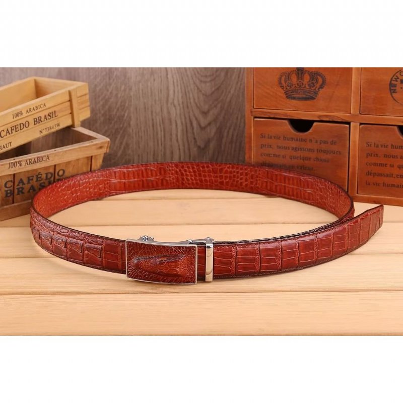 Herenriemen Exotische Patchwork Automatische Riem - Rood