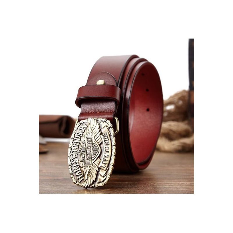 Herenriemen Met Eagle Verfraaide Riem - Rood