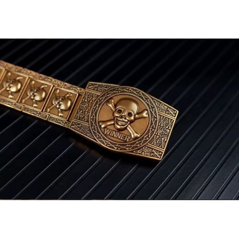 Herenriemen Skull & Crossbones Roestvrijstalen Edgy Gespriem - Goud