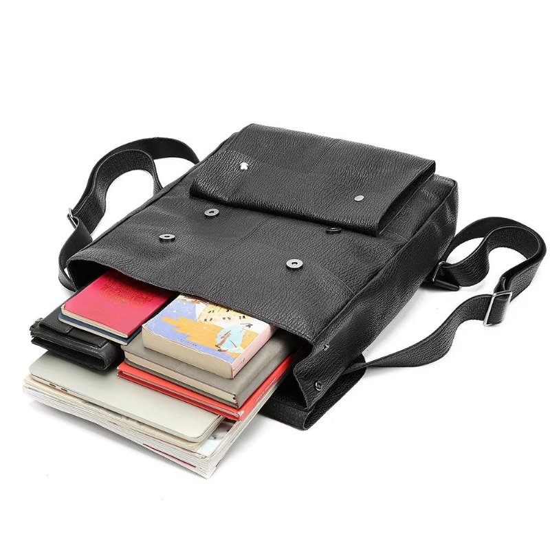 Herenrugzakken Koeienhuid Business Travel Organizer-rugzak - Zwart