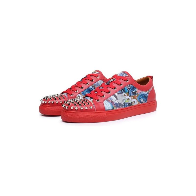 Herensneakers Exotische Veterschoenen - Rood