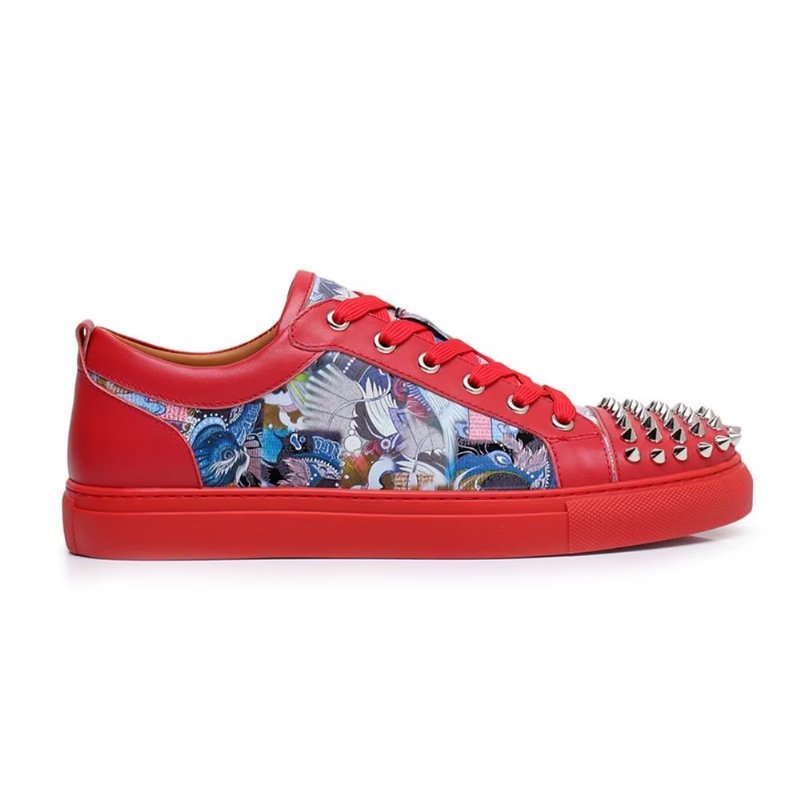 Herensneakers Exotische Veterschoenen - Rood