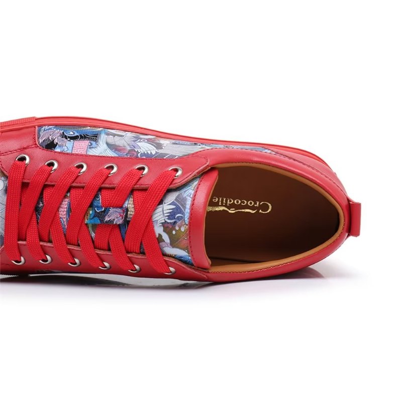 Herensneakers Exotische Veterschoenen - Rood