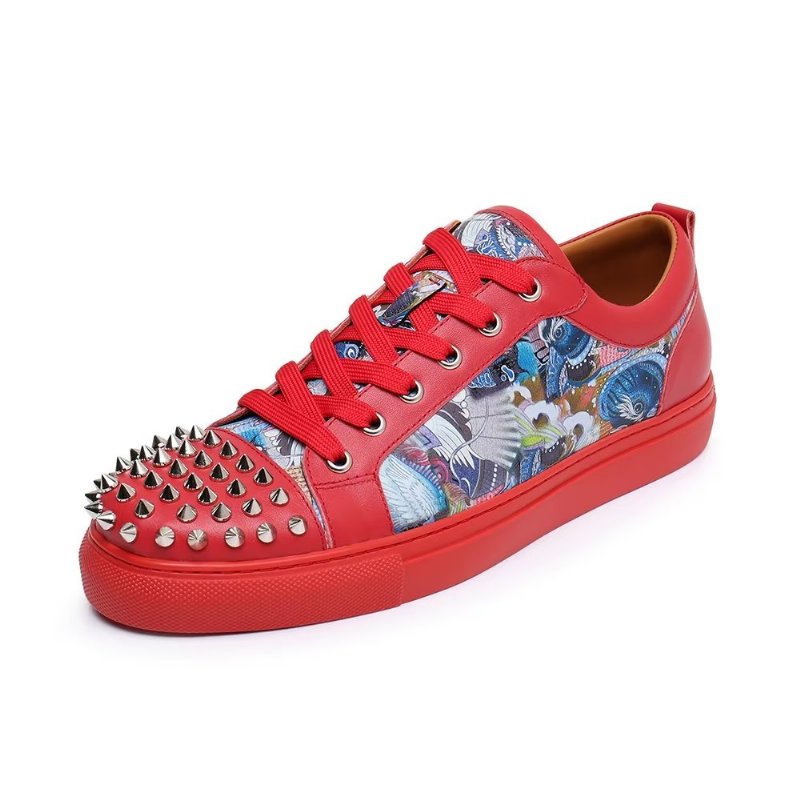 Herensneakers Exotische Veterschoenen - Rood