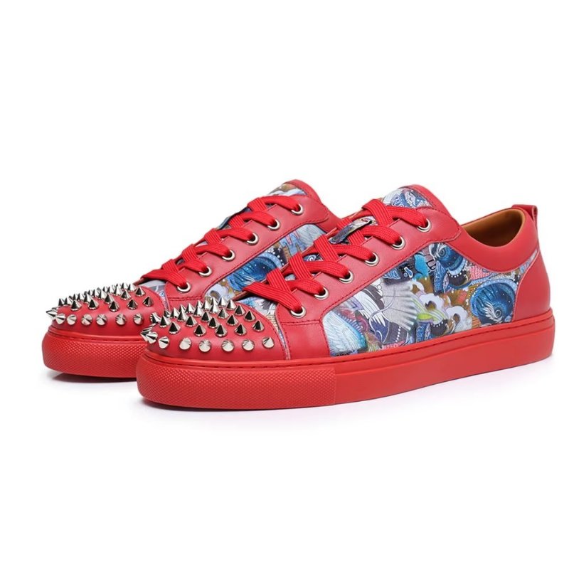 Herensneakers Exotische Veterschoenen - Rood