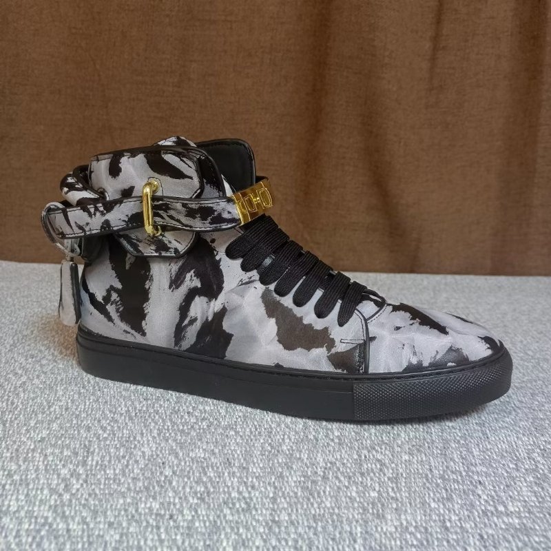 Herensneakers Graffiti Vogue Hoge Sneakers Koeienhuid - Meerkleurig