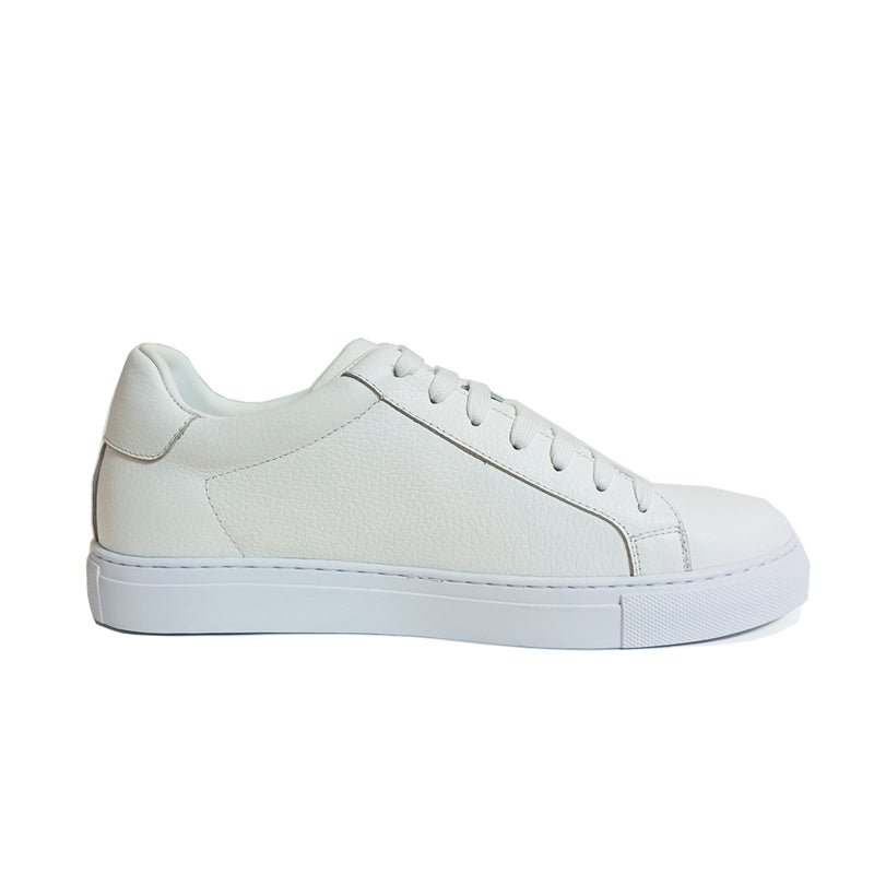 Herensneakers Luxe Lederen Platform-sneakers Met Veters - Wit