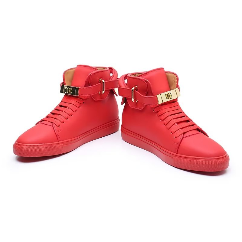 Herensneakers Metallic Elegance Hoge Tops - Rood