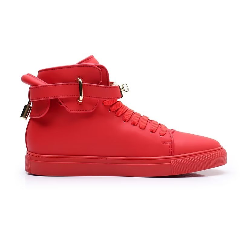 Herensneakers Metallic Elegance Hoge Tops - Rood