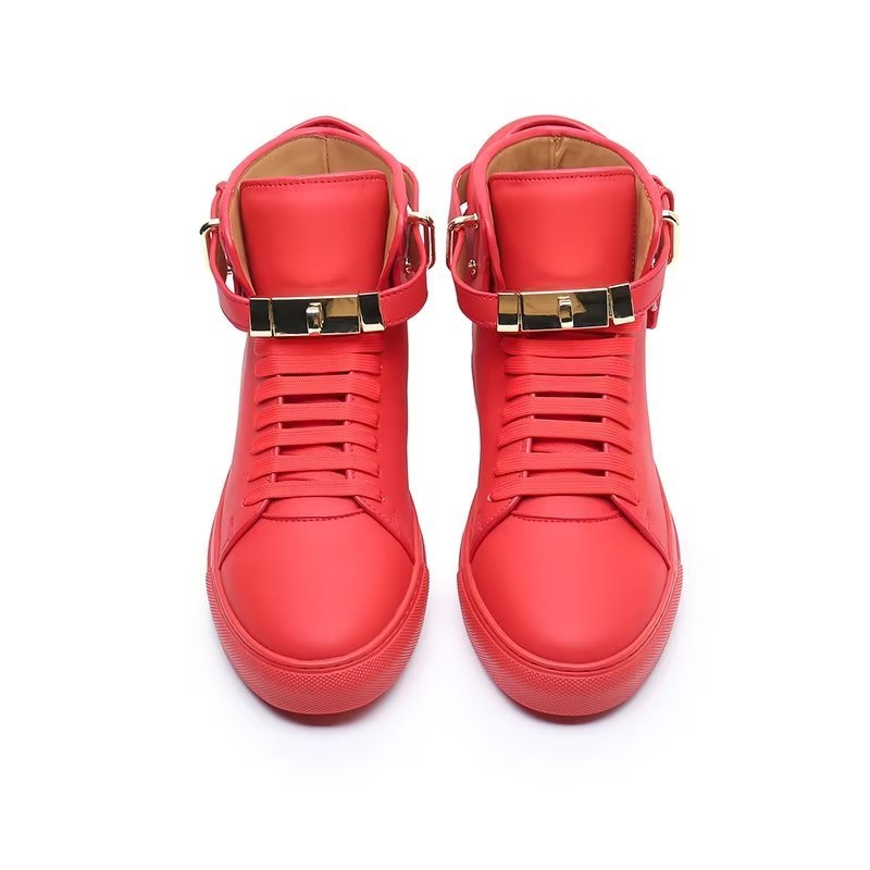 Herensneakers Metallic Elegance Hoge Tops - Rood