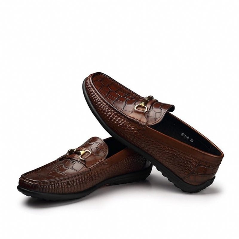 Instappers Heren Ademende Casual Loafers - Koffie