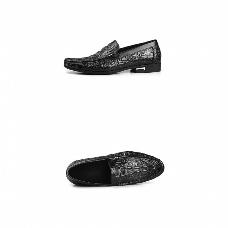 Loafers Heren Allilux Exotisch Leer Instapper Casual - Zwart