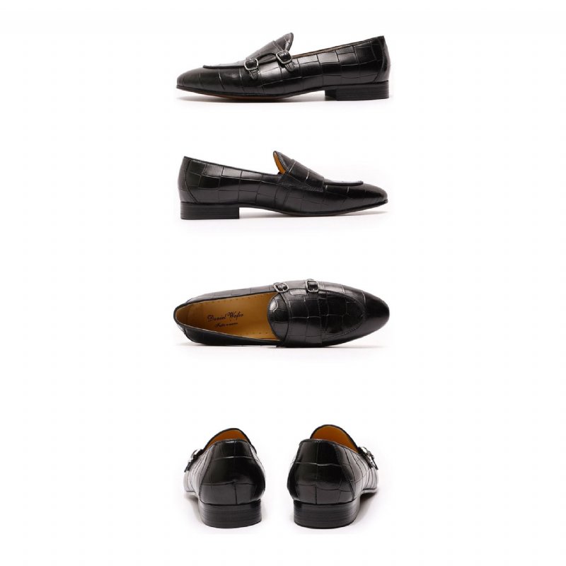 Loafers Heren Alliluxe Exotische Instaploafers - Zwart