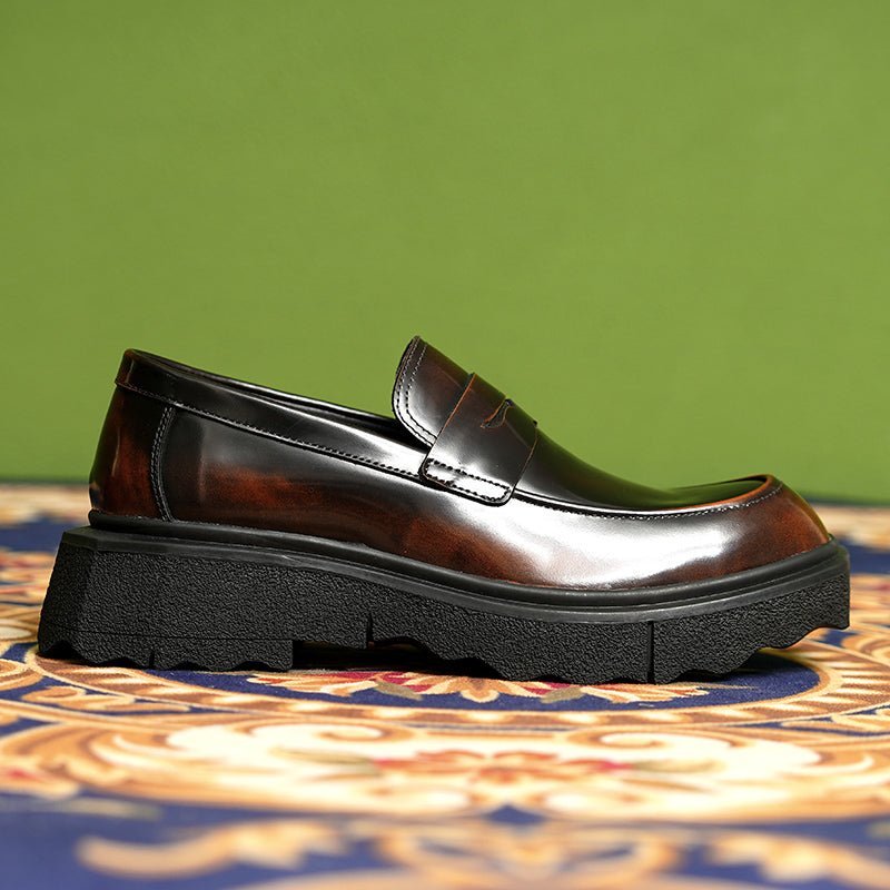 Loafers Heren Aquaguard-instaploafers Met Reliëf - Koffie