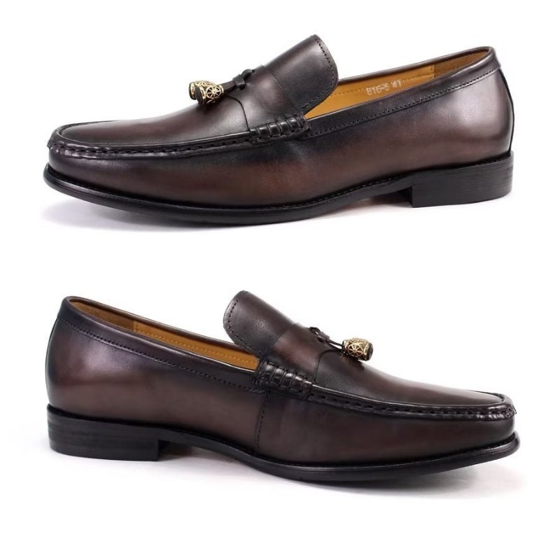 Loafers Heren Brogue-slipons - Koffie