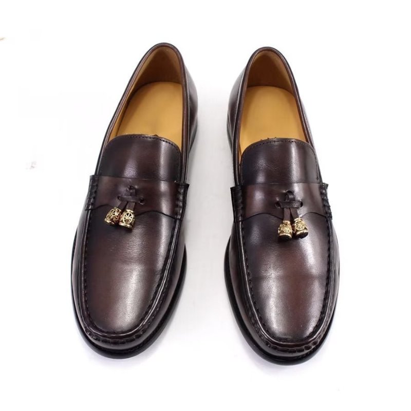 Loafers Heren Brogue-slipons - Koffie