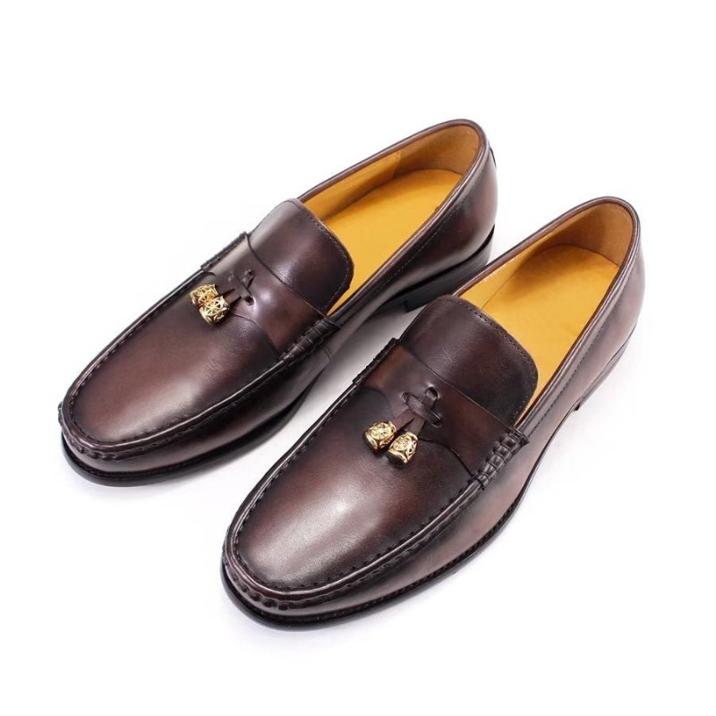 Loafers Heren Brogue-slipons - Koffie