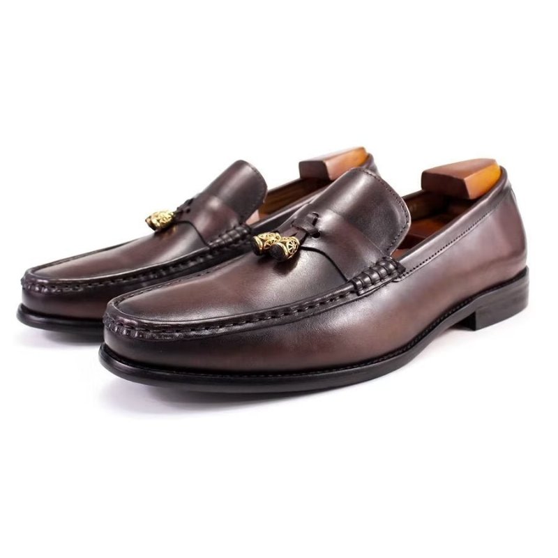 Loafers Heren Brogue-slipons - Koffie