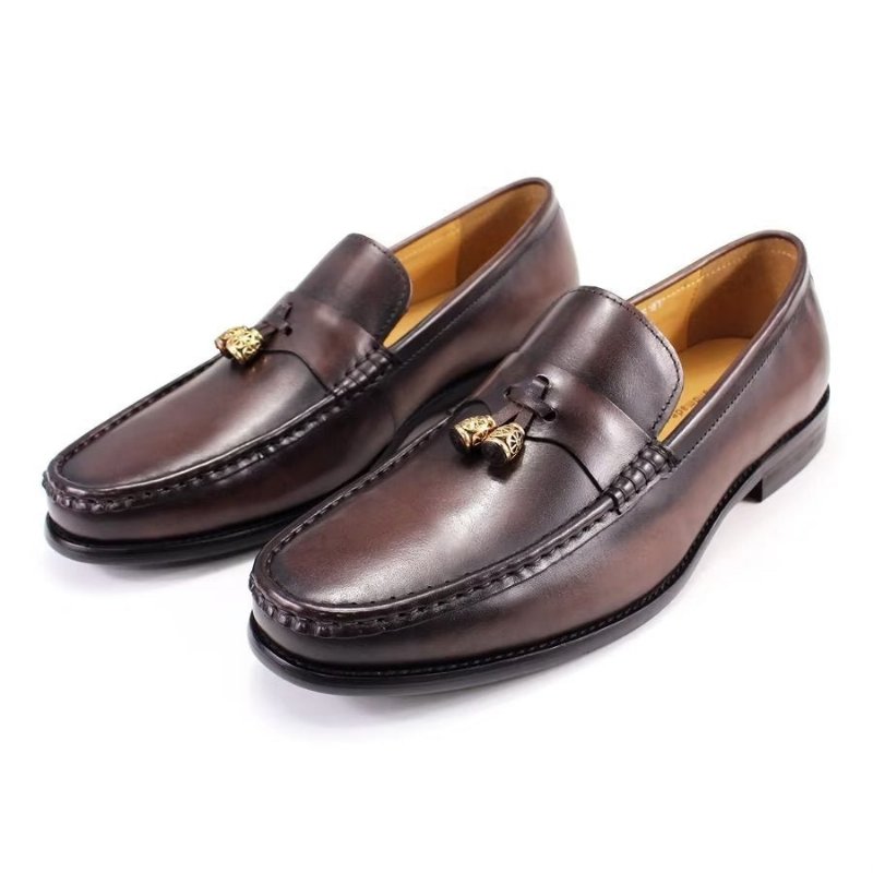 Loafers Heren Brogue-slipons - Koffie